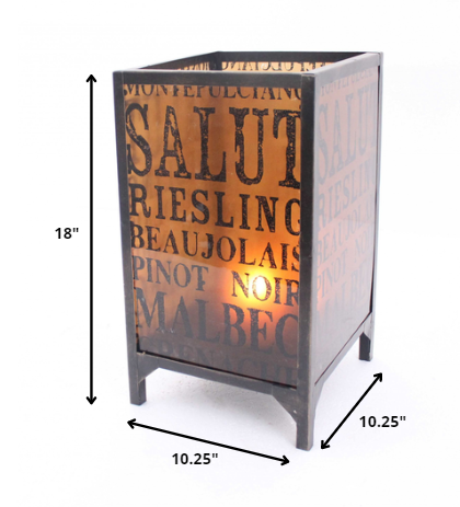 18" Brown Metal Floor Candle Holder