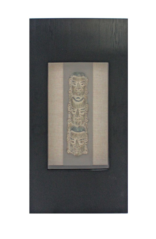 40" X 20" Black Wood Face Framed Art