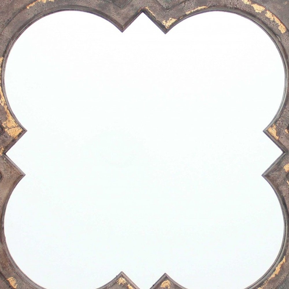 36" Bronze Square Wood Framed Accent Mirror