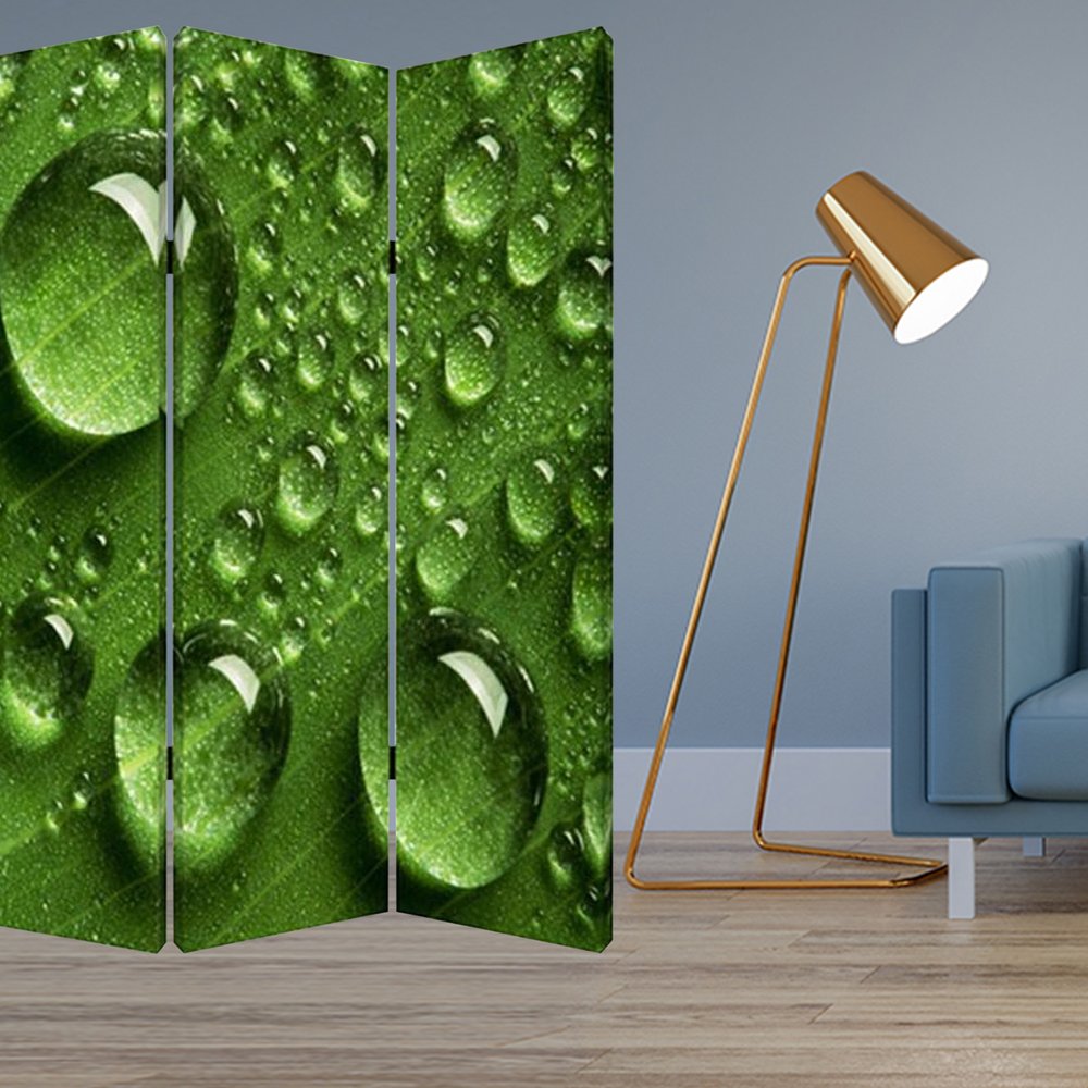 48" X 72" Multi Color Wood Canvas Rain Screen