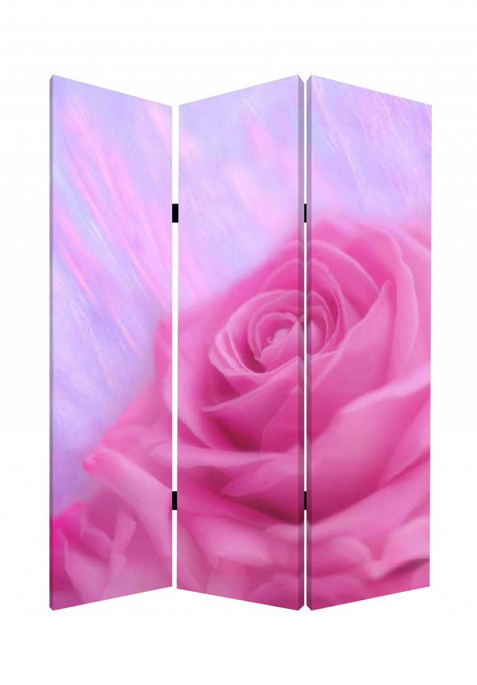 48 X 72 Multi Color Wood Canvas Flourish Screen