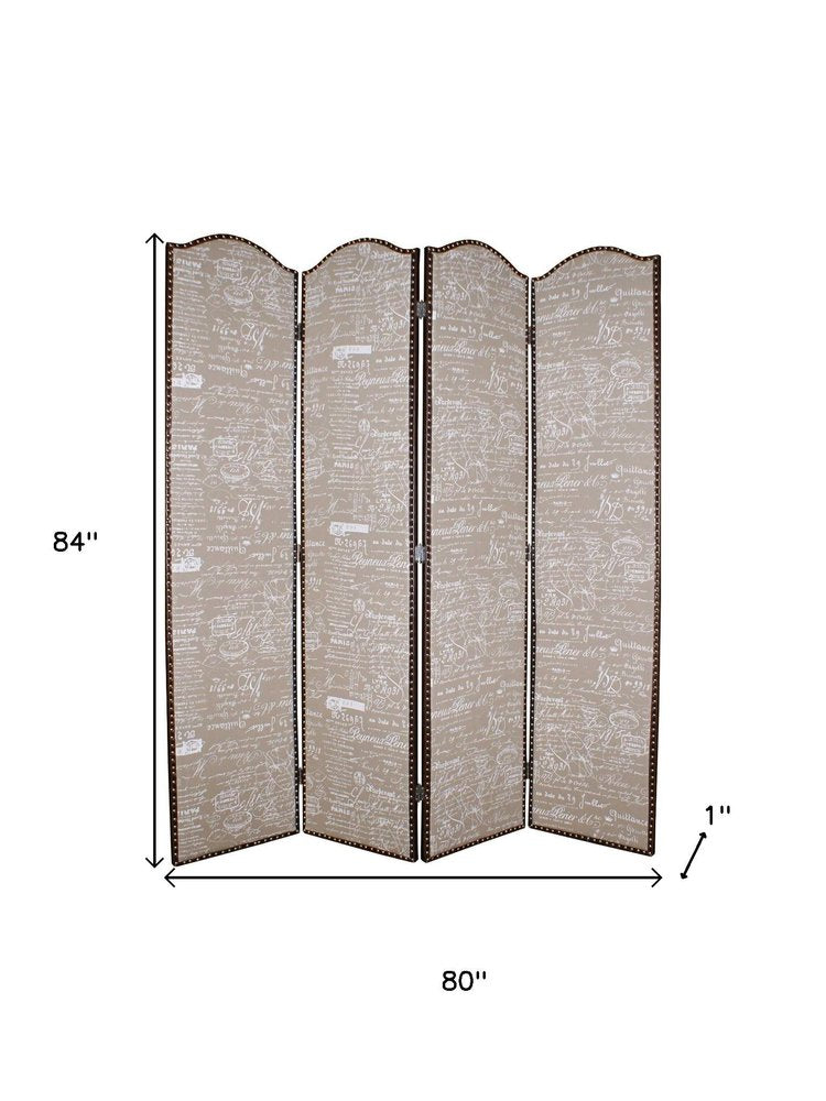 80 X 84 Tan Wood Galore Screen