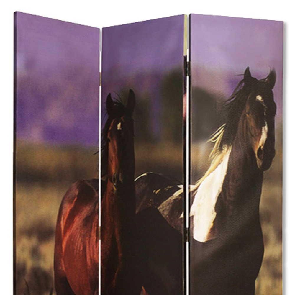 48" X 72" Multi Color Canvas Screen With Nurturing Mare