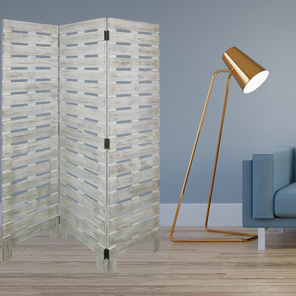 63 X 72 White Wood Garden Screen