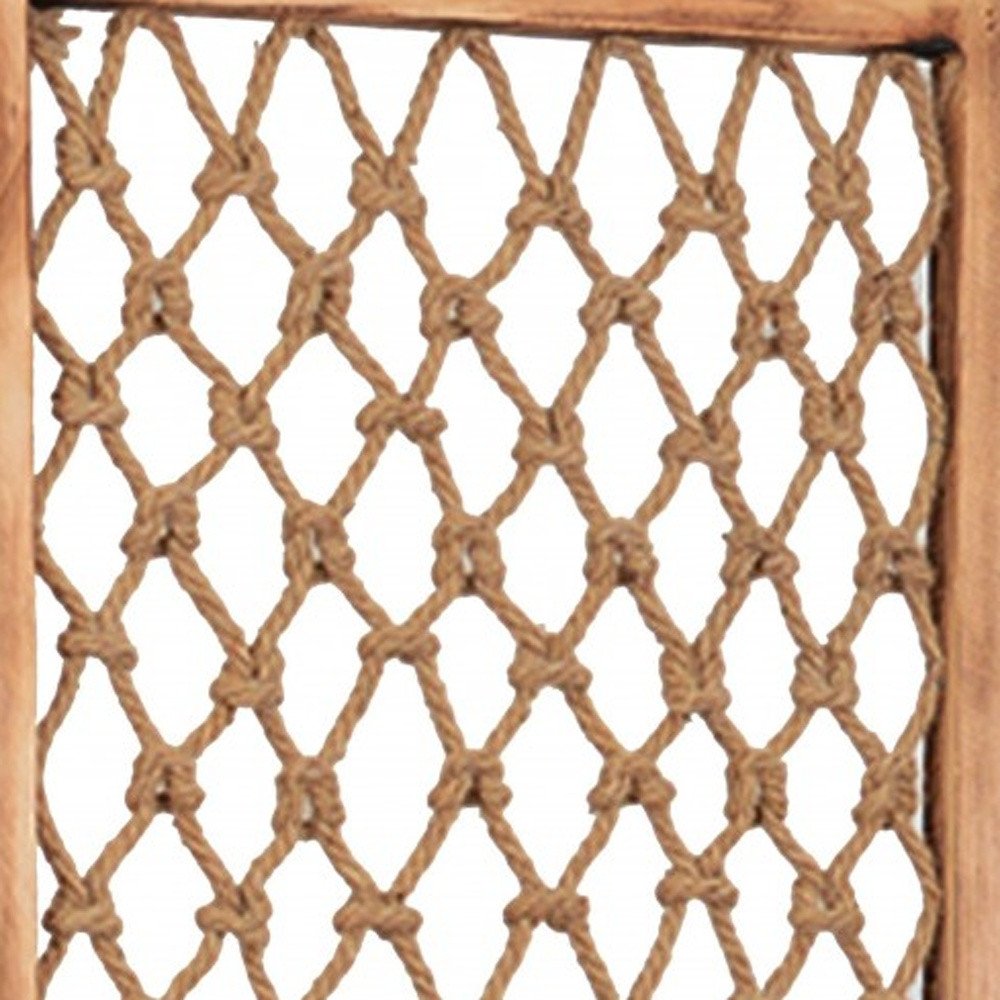 69" Natural Folding Three Panel Screen Room Divider