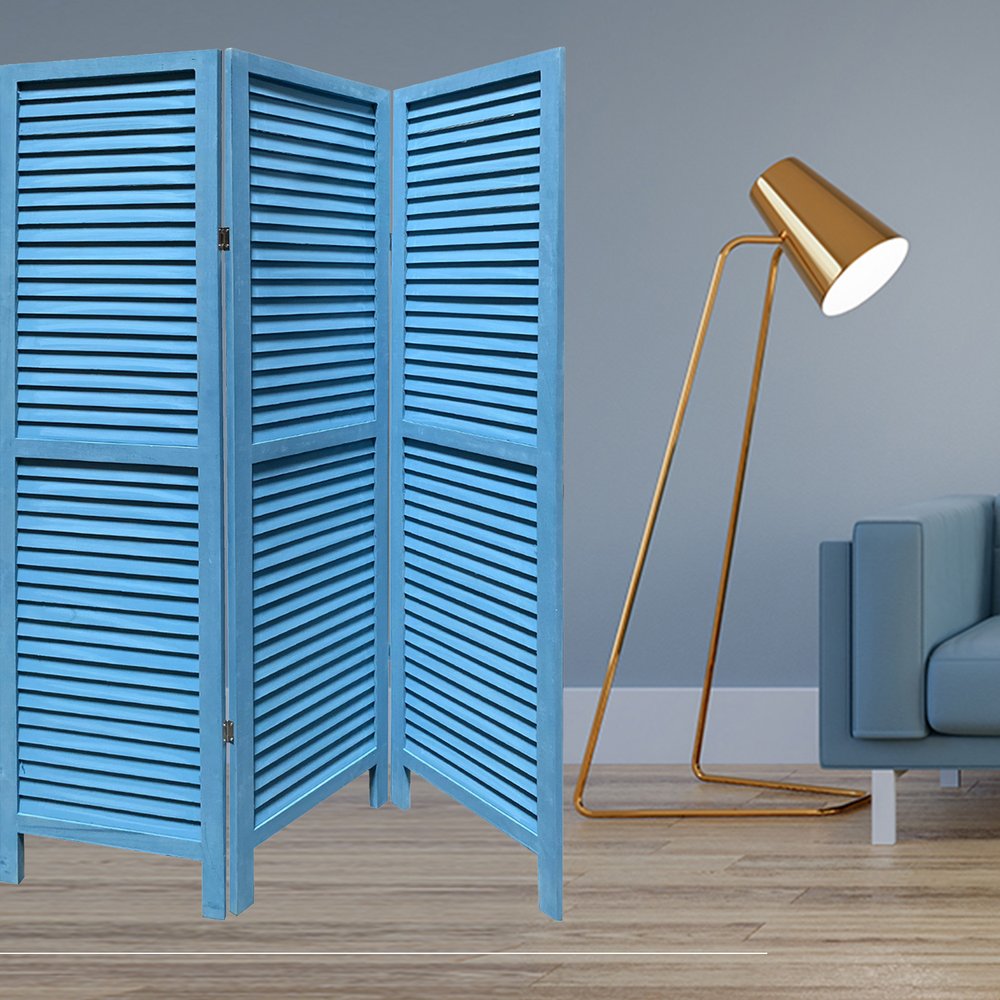 48" X 67" Green Wood Shutter Screen