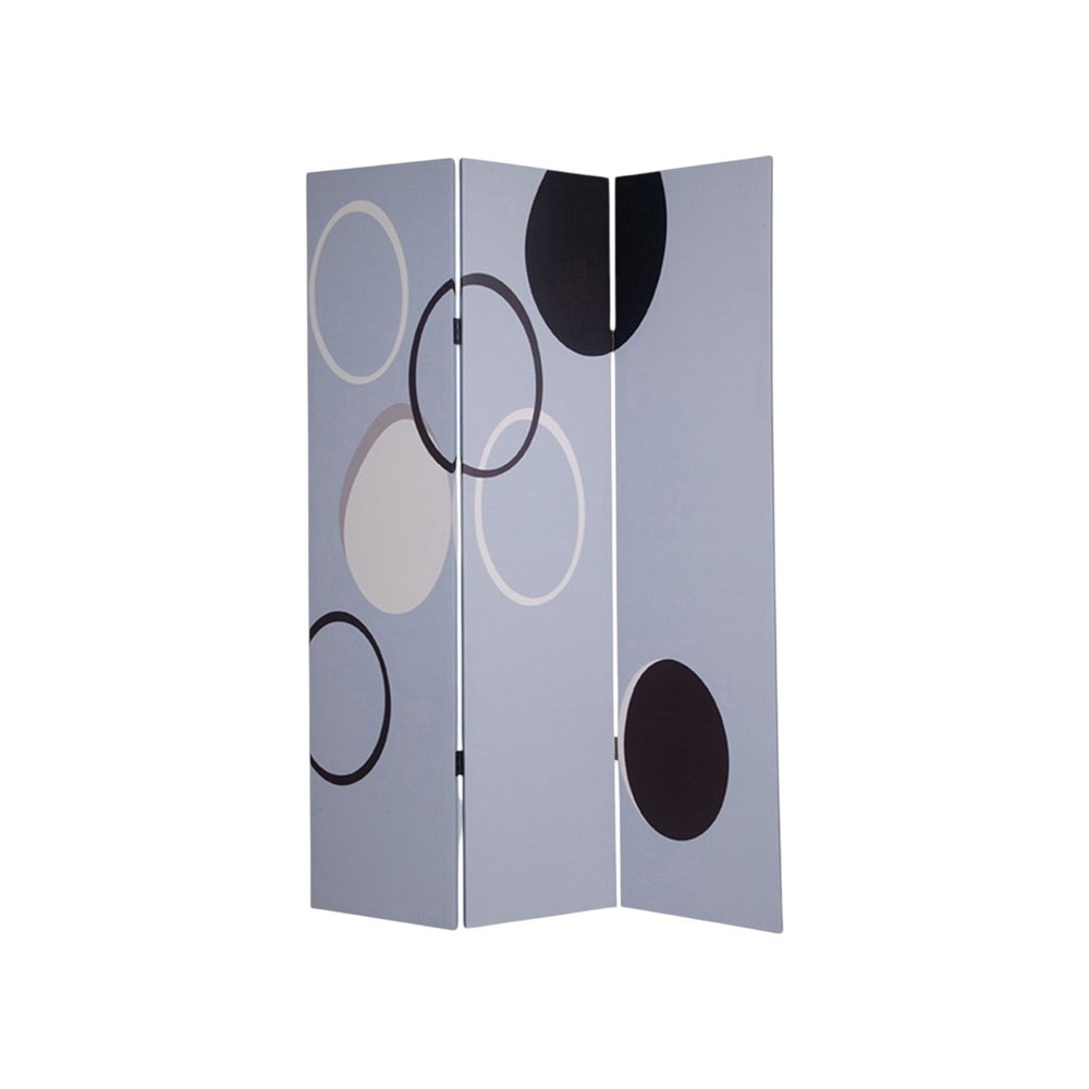 48" X 72" Muti Color Black Metal 3 Panel Screen