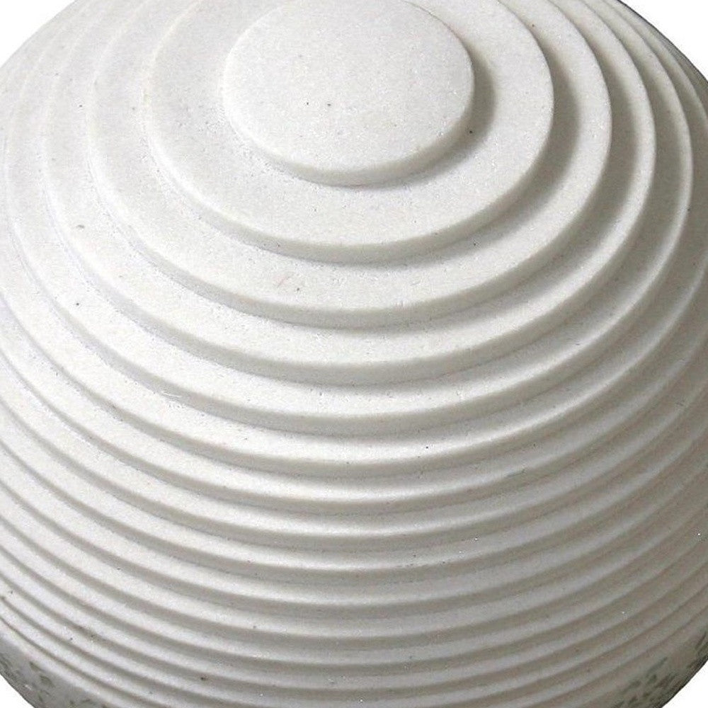 12" White Sandstone Garden Stone