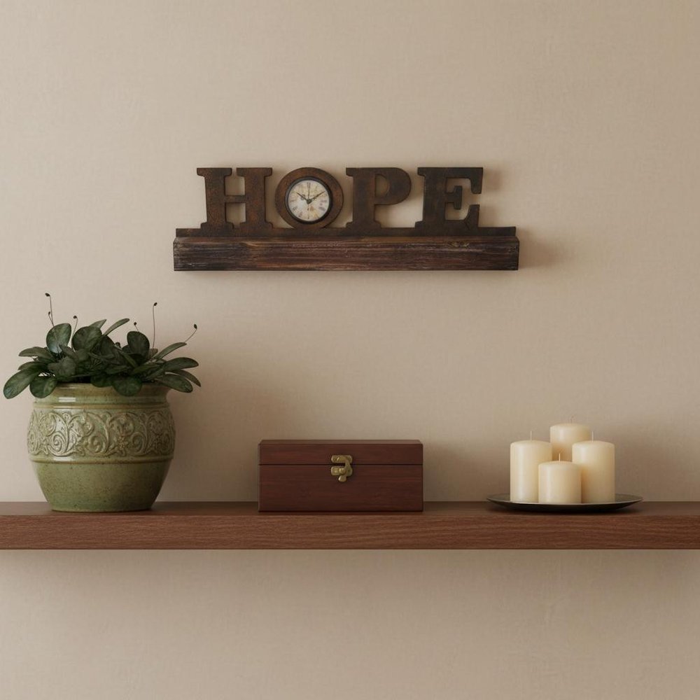 Brown Wood Decor Clock
