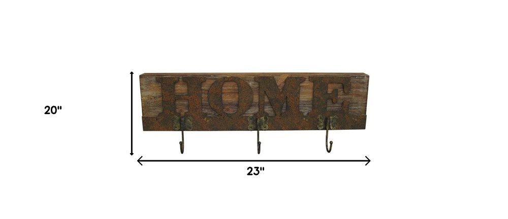20" X 23" X 5" Brown Wooden Plaque