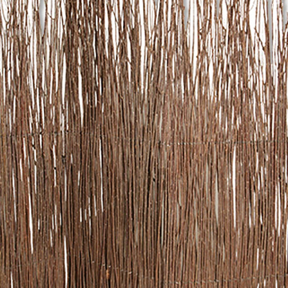 84" Brown Wood Folding Three Panel Screen Room Divider