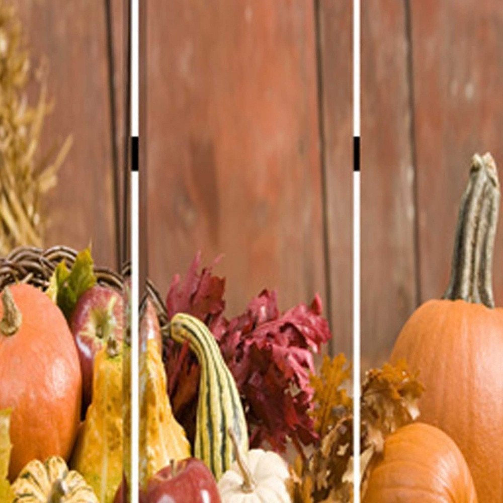 48 X 72 Multi Color Wood Canvas Harvest Screen