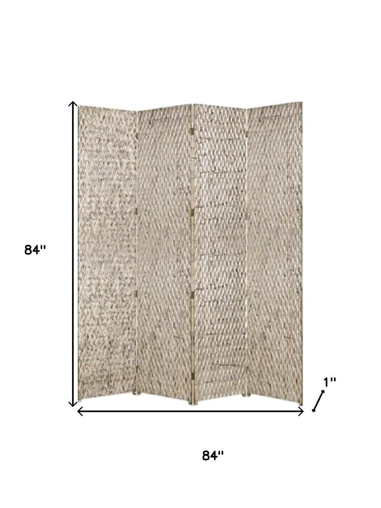 84" X 84" Gold Wood Screen