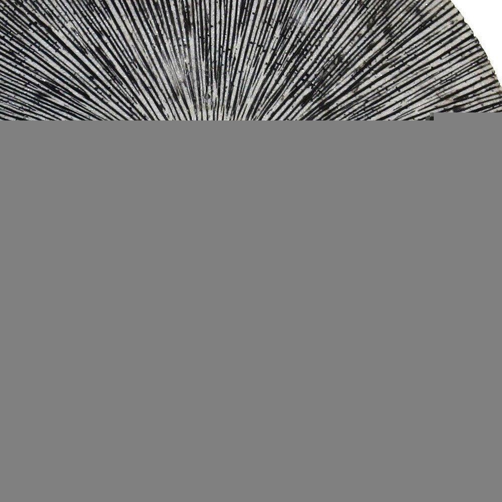 30" X 30" Contemporary Grey Round Rib Wall Art