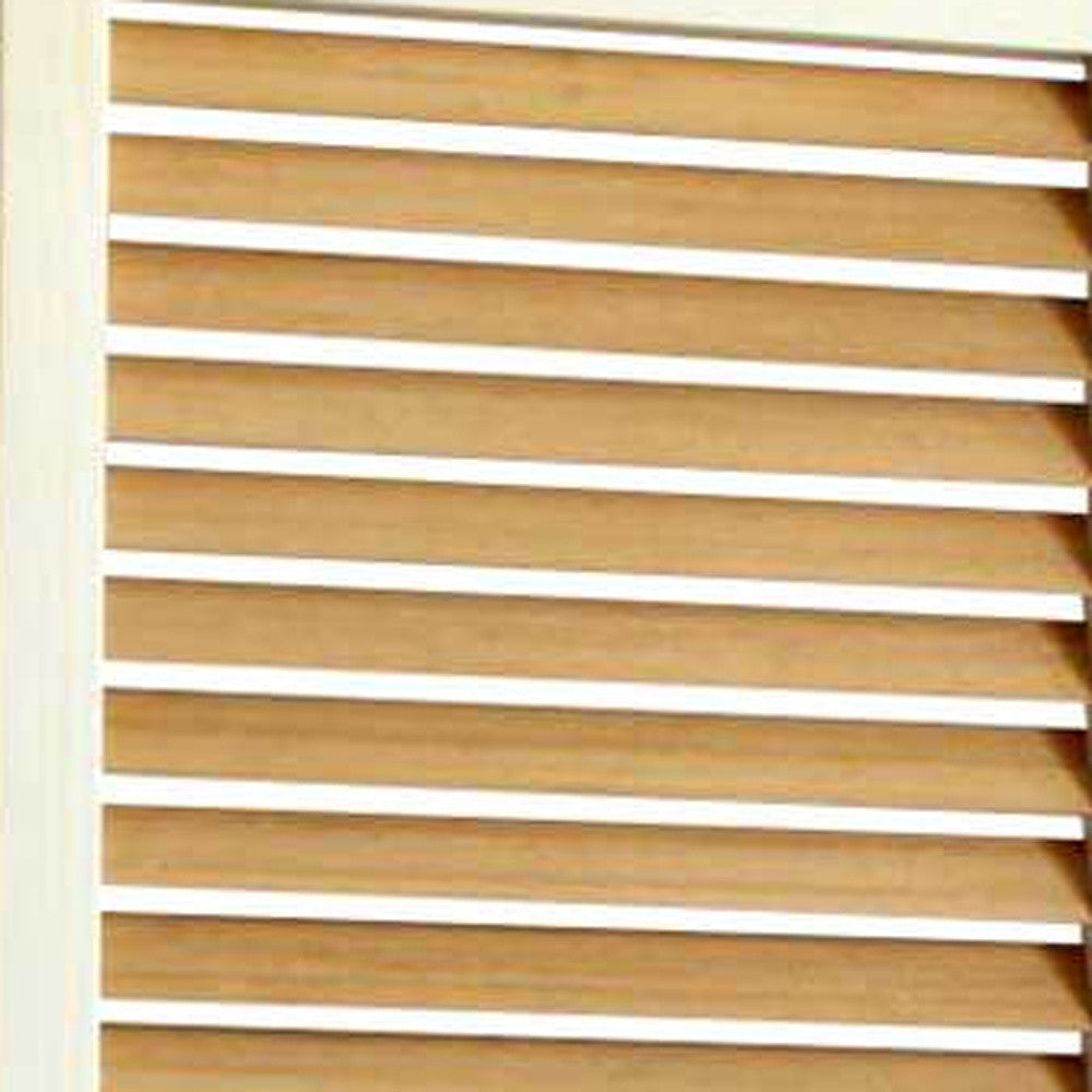 67" Natural Solid Wood Panel Screen Room Divider