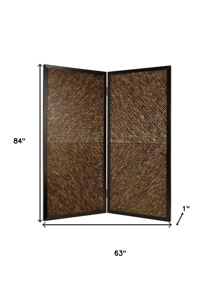63" X 84" Multi Color Wood Screen