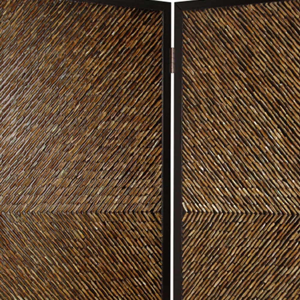 63" X 84" Multi Color Wood Screen