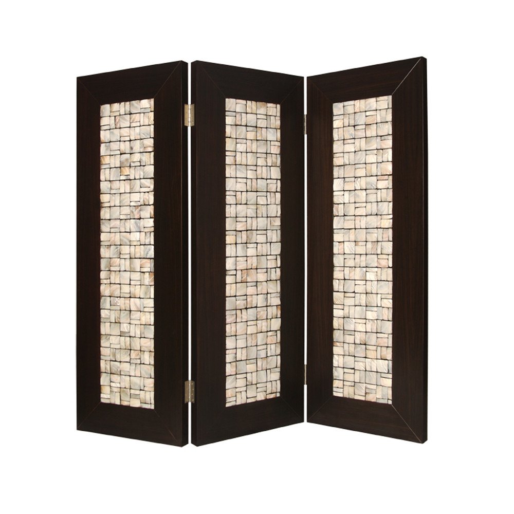 71" X 84" Brown Wood Screen