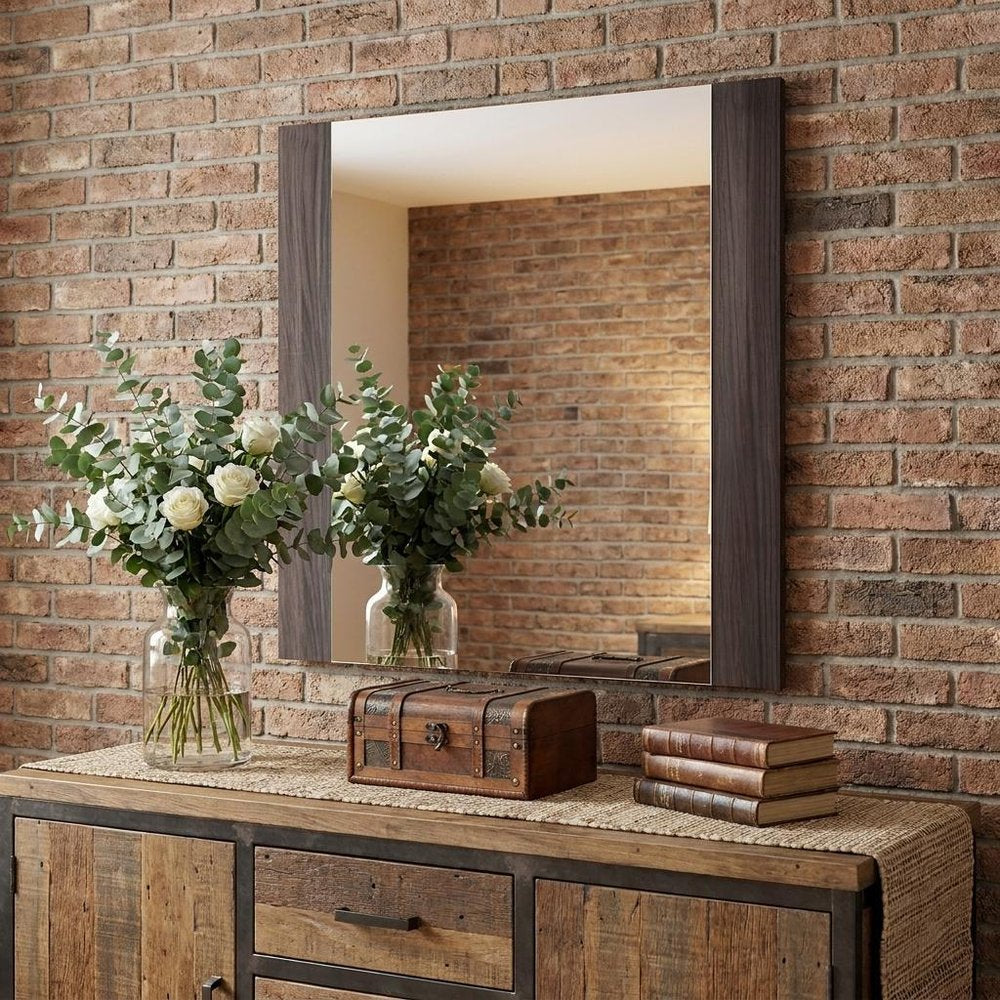 41" Gray Framed Mounted Accent Mirror