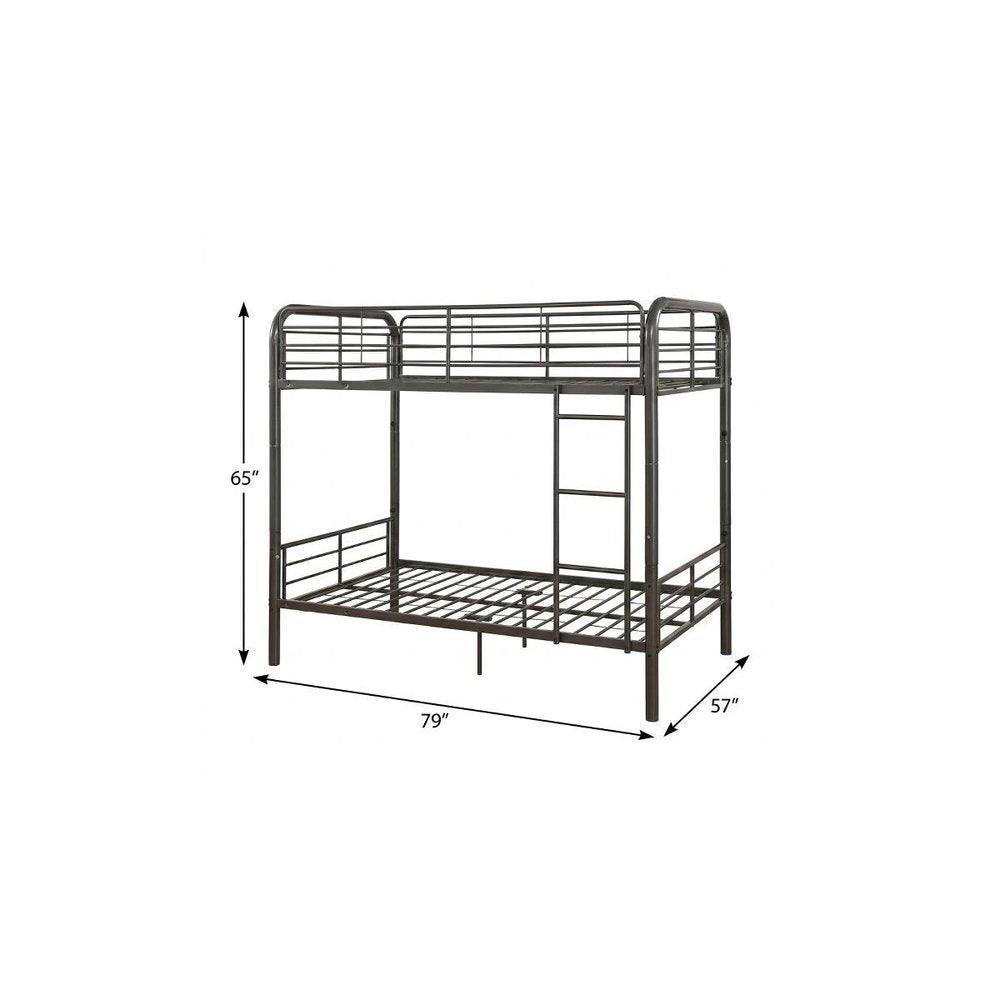 Gunmetal Full Over Full Metal Bunk Bed