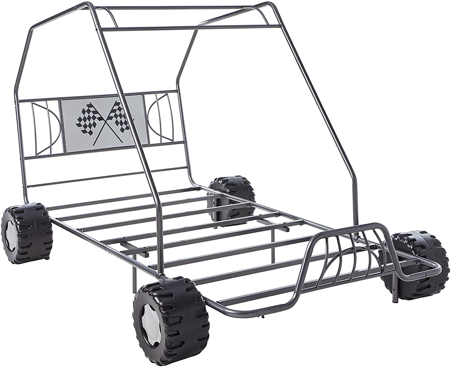 Gunmetal Steel Twin Bed Frame