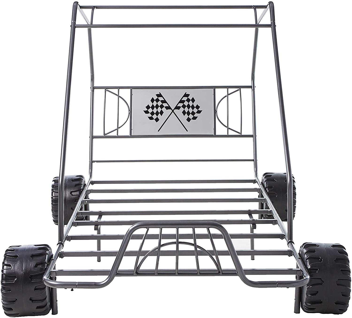 Steel Twin Red White and Blue Bed