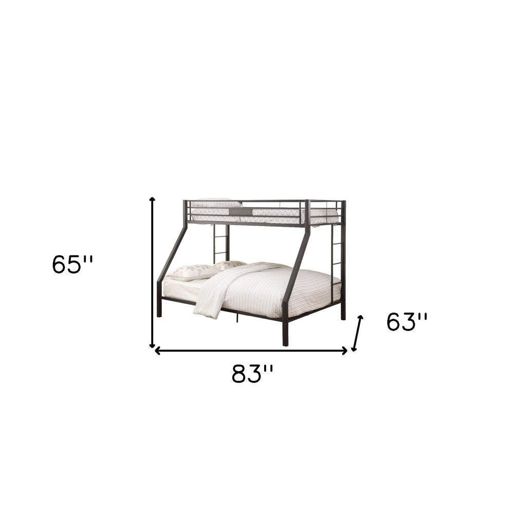 Black Twin Over Full Bunk Bed