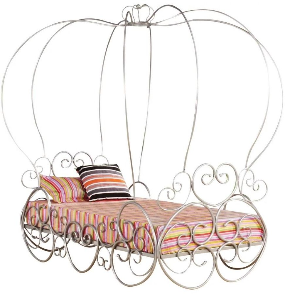 Silver Canopy Bed Frame