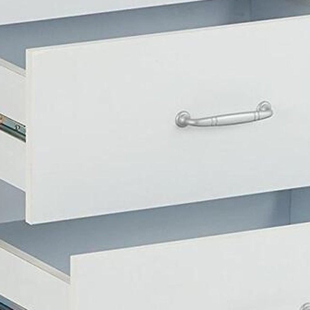 24" Brown Two Drawers Nightstand