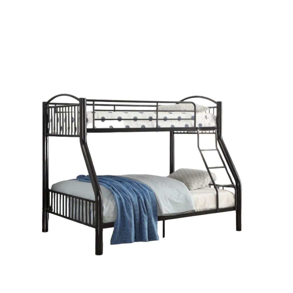 78" X 56" X 67" Silver Metal Twin Over Full Bunk Bed