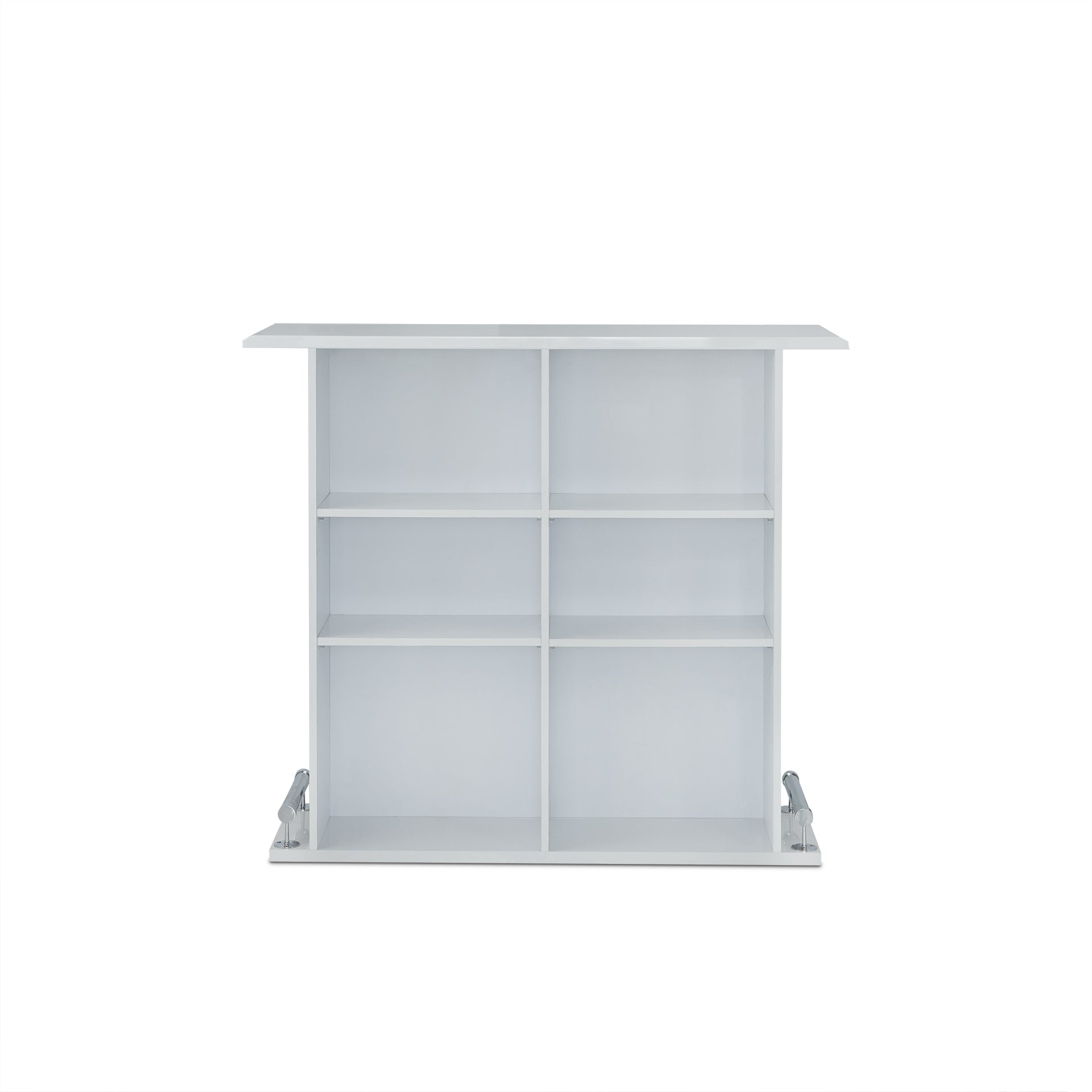 47" White Wood Rectangular Bar Table