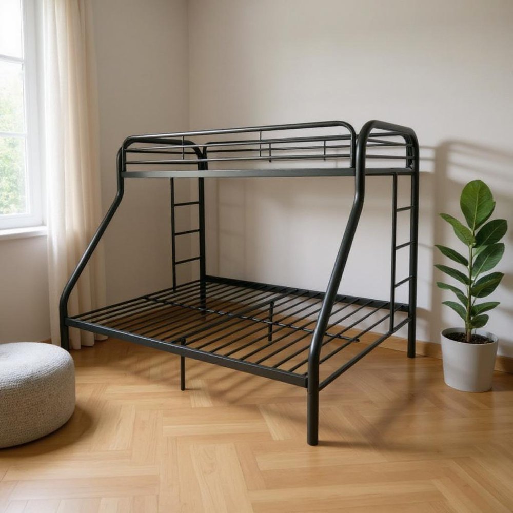 78" X 54" X 60" Twin Over Full Purple Metal Tube Bunk Bed