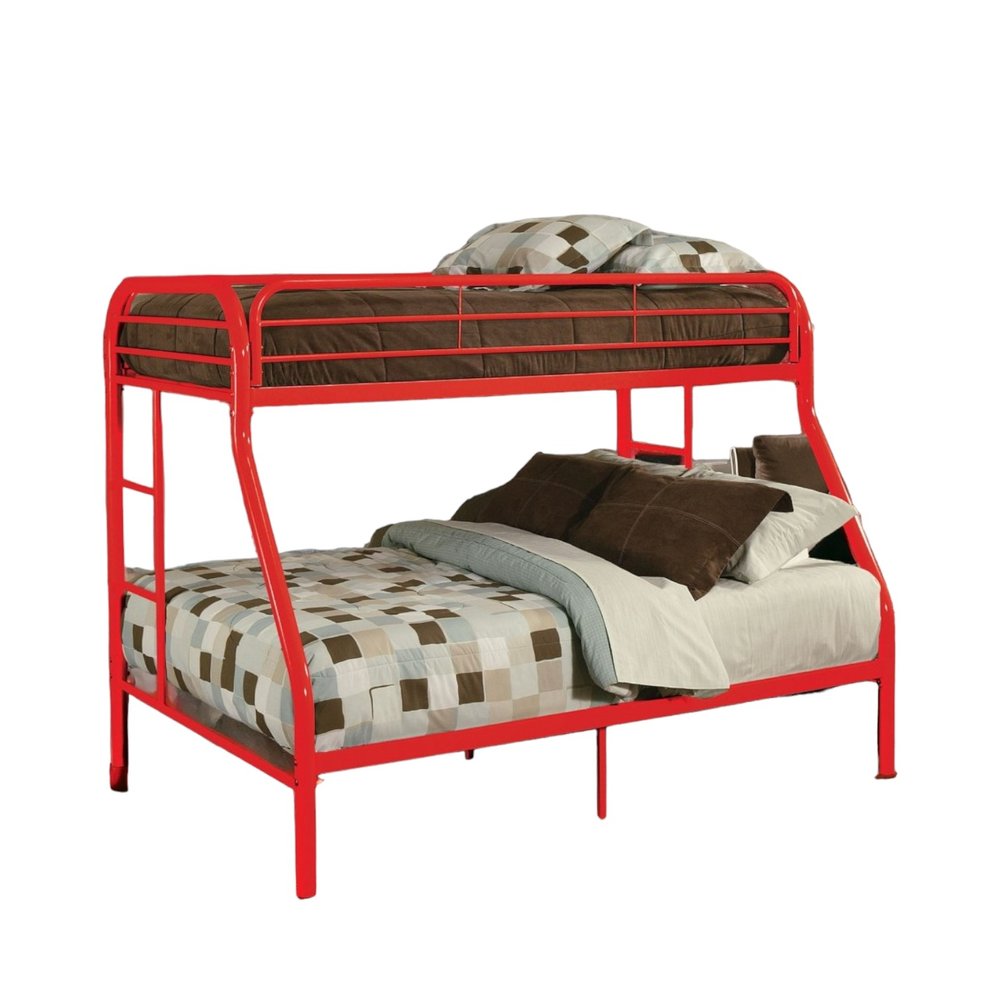 78" X 54" X 60" Twin Over Full Purple Metal Tube Bunk Bed