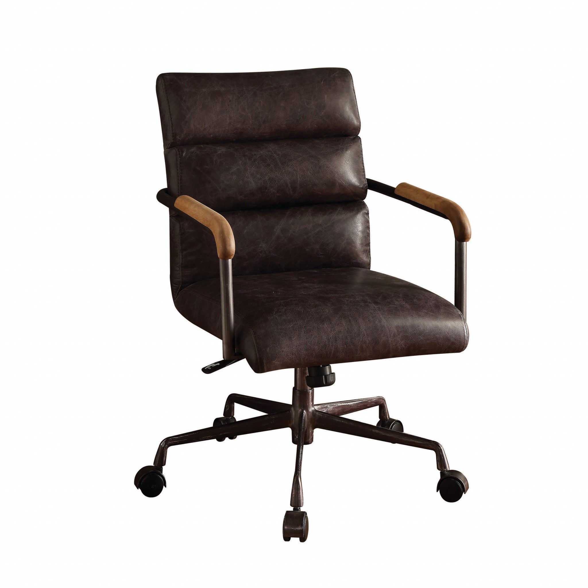 24" X 28" X 37-40" Cocoa Top Grain Leather Office Chair