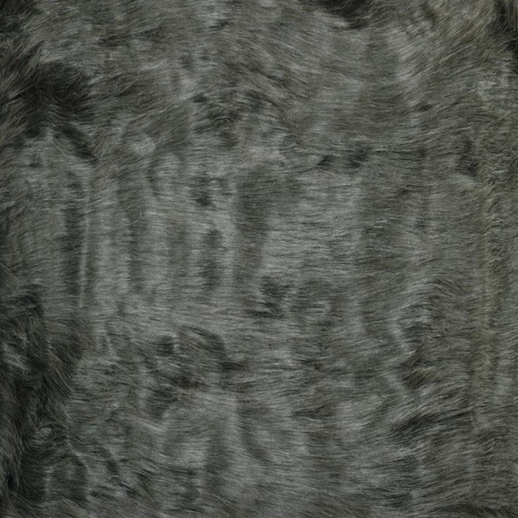 2' X 3' Grey Faux Fur Animal Print Area Rug