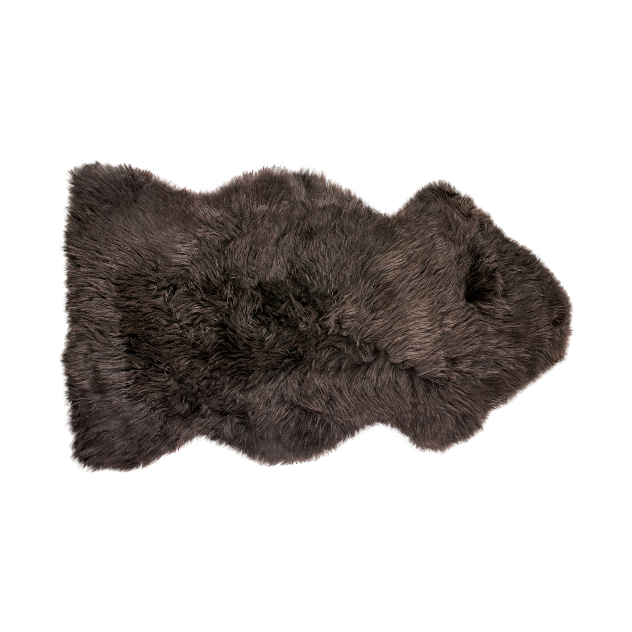 2' X 3' Chocolate Genuine Sheepskin Shag Area Rug