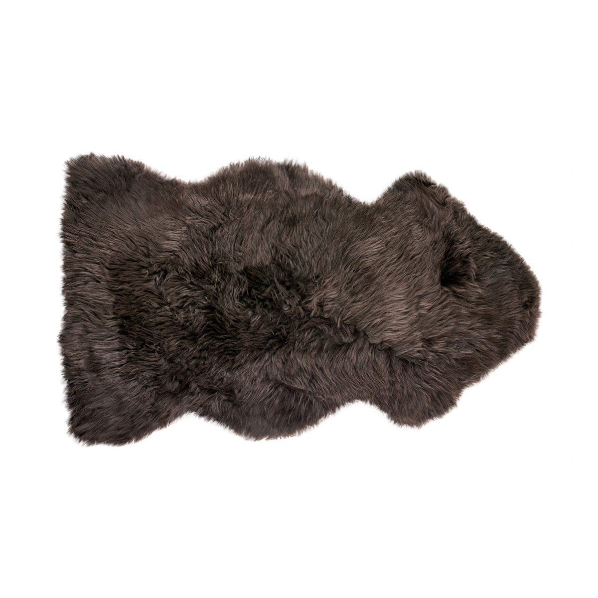 2' X 3' Chocolate Genuine Sheepskin Shag Area Rug