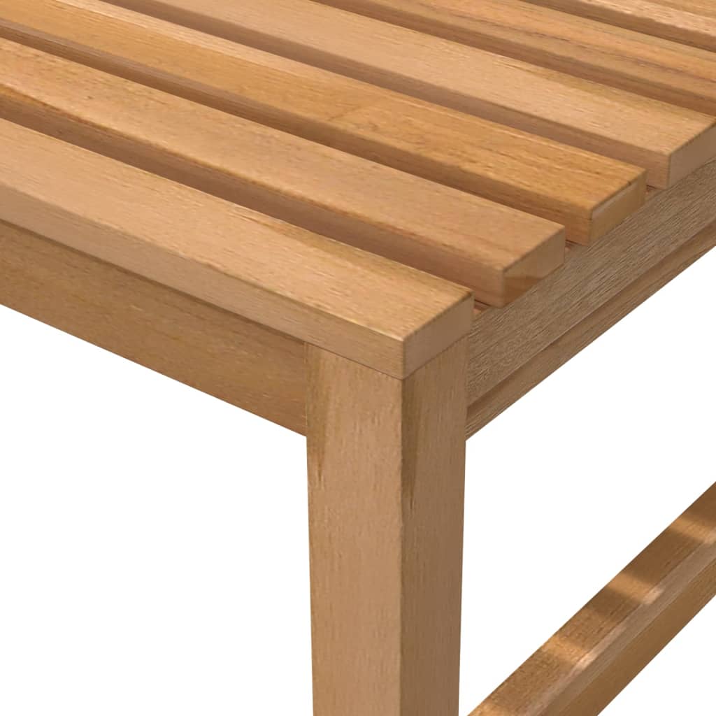 vidaXL Outdoor Patio Bench Garden Bench with Wooden Frame Solid Wood Teak-20