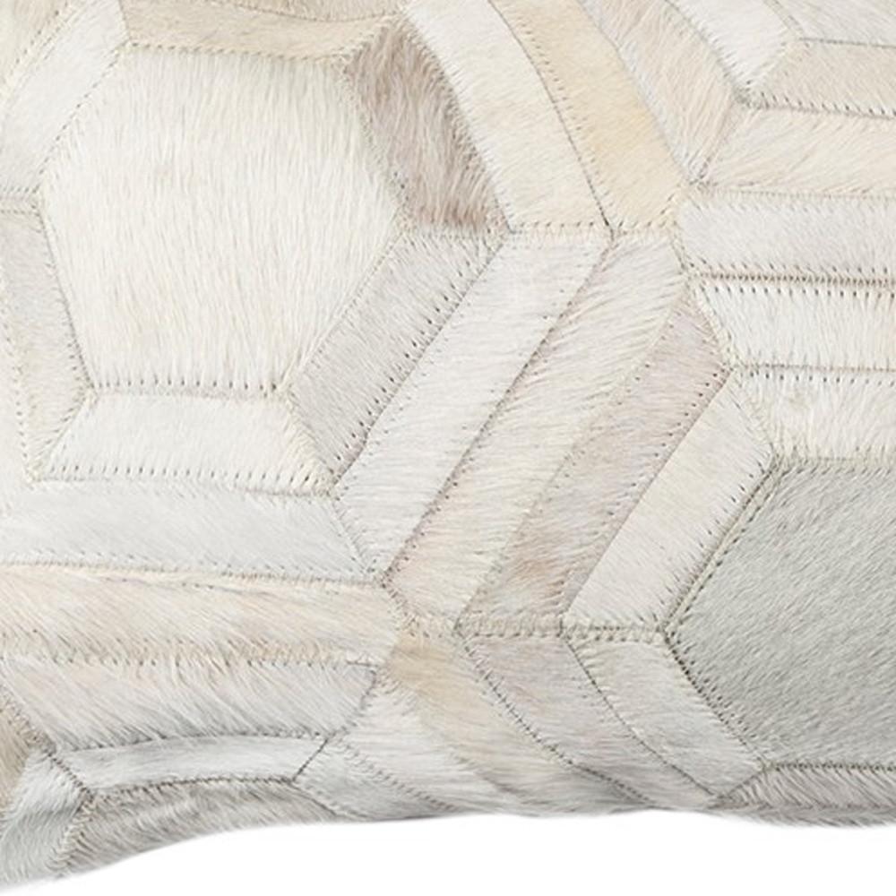 12 X 20 Black And White Cowhide Throw Pillow