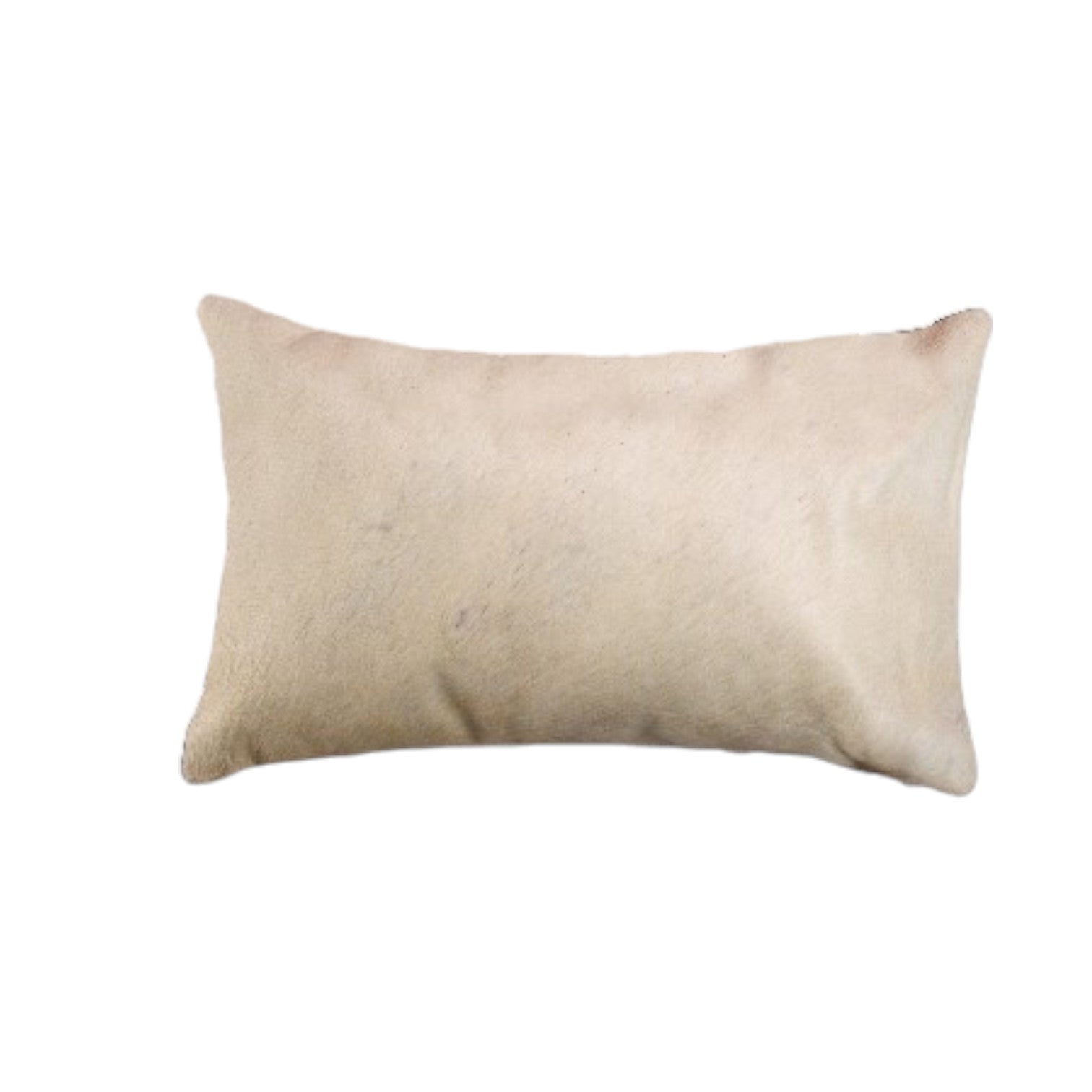 Set of Two 12" X 20" Tan Cowhide Throw Pillows