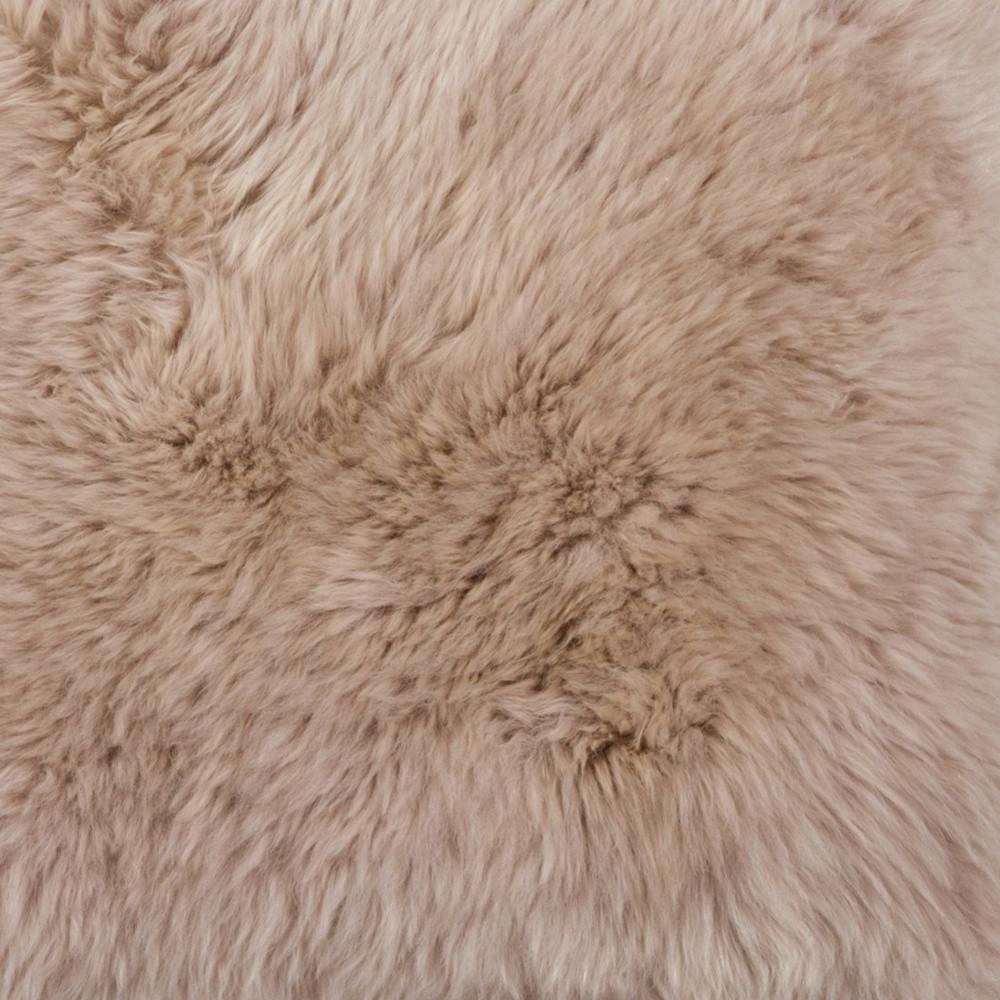 17" X 17" Taupe New Zealand Sheepskin Dining Chair Pad