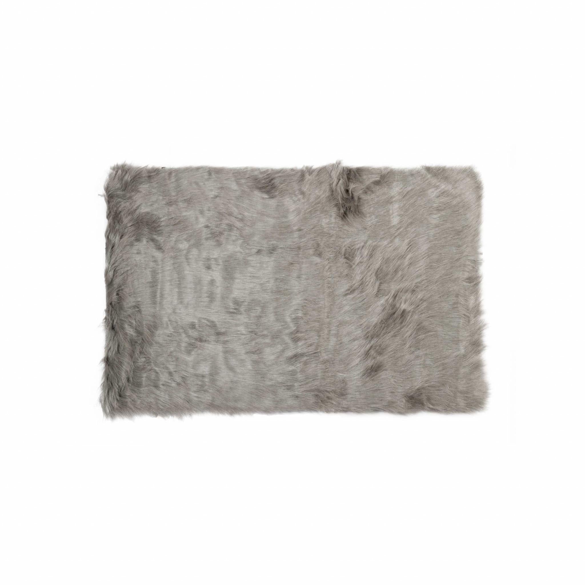 5' X 8' Gray Shag Area Rug