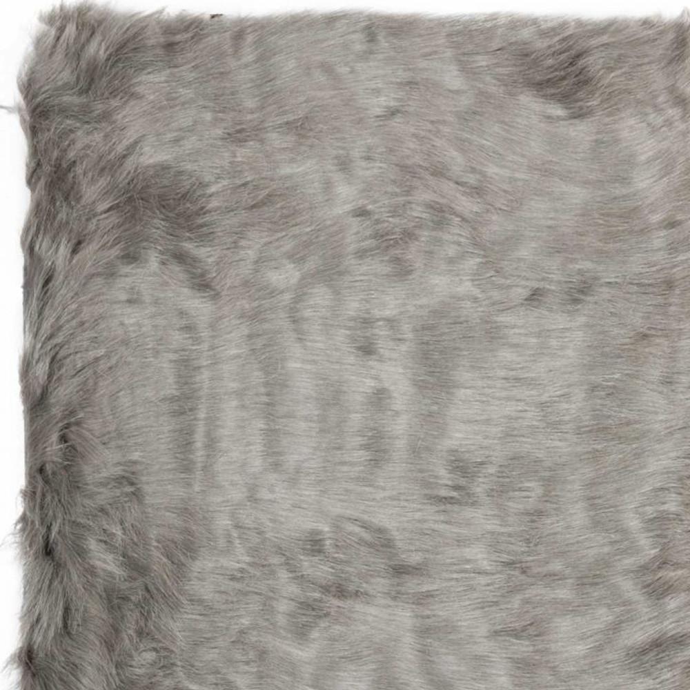 5' X 8' Gray Shag Area Rug
