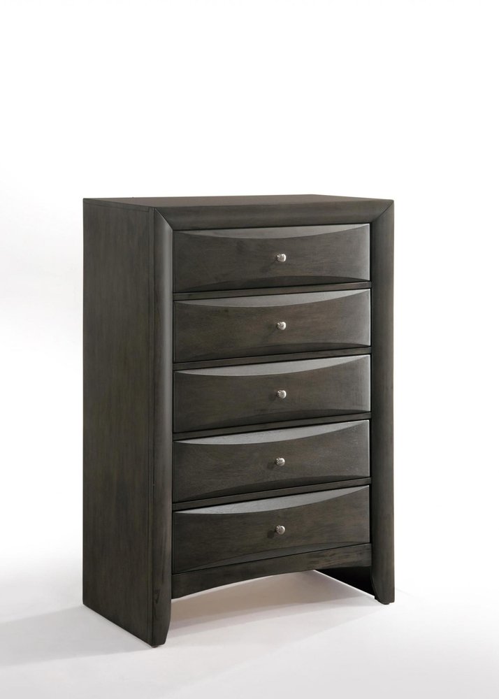 59" Gray Solid Wood Standard Dresser/Chest