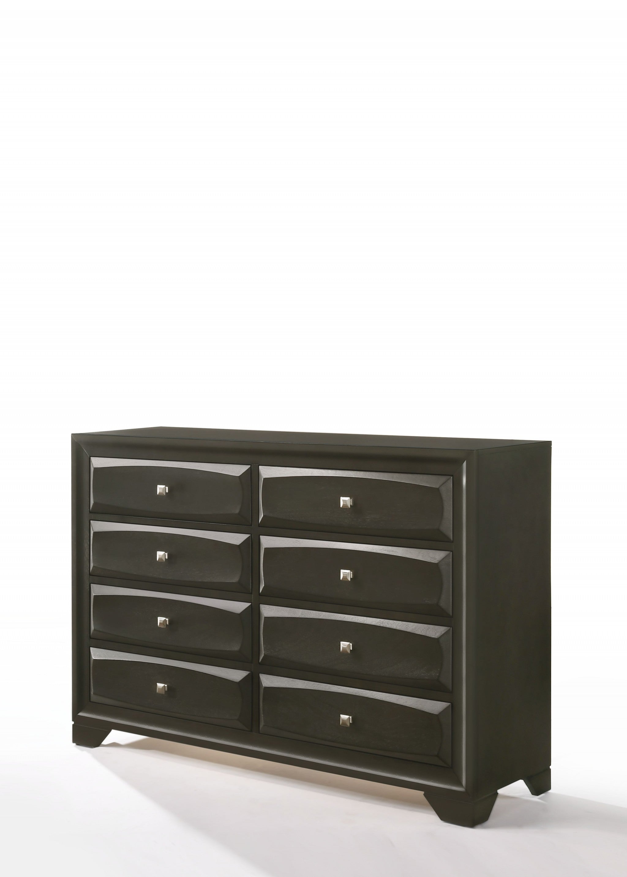 58" Gray Solid Wood Standard Dresser/Chest