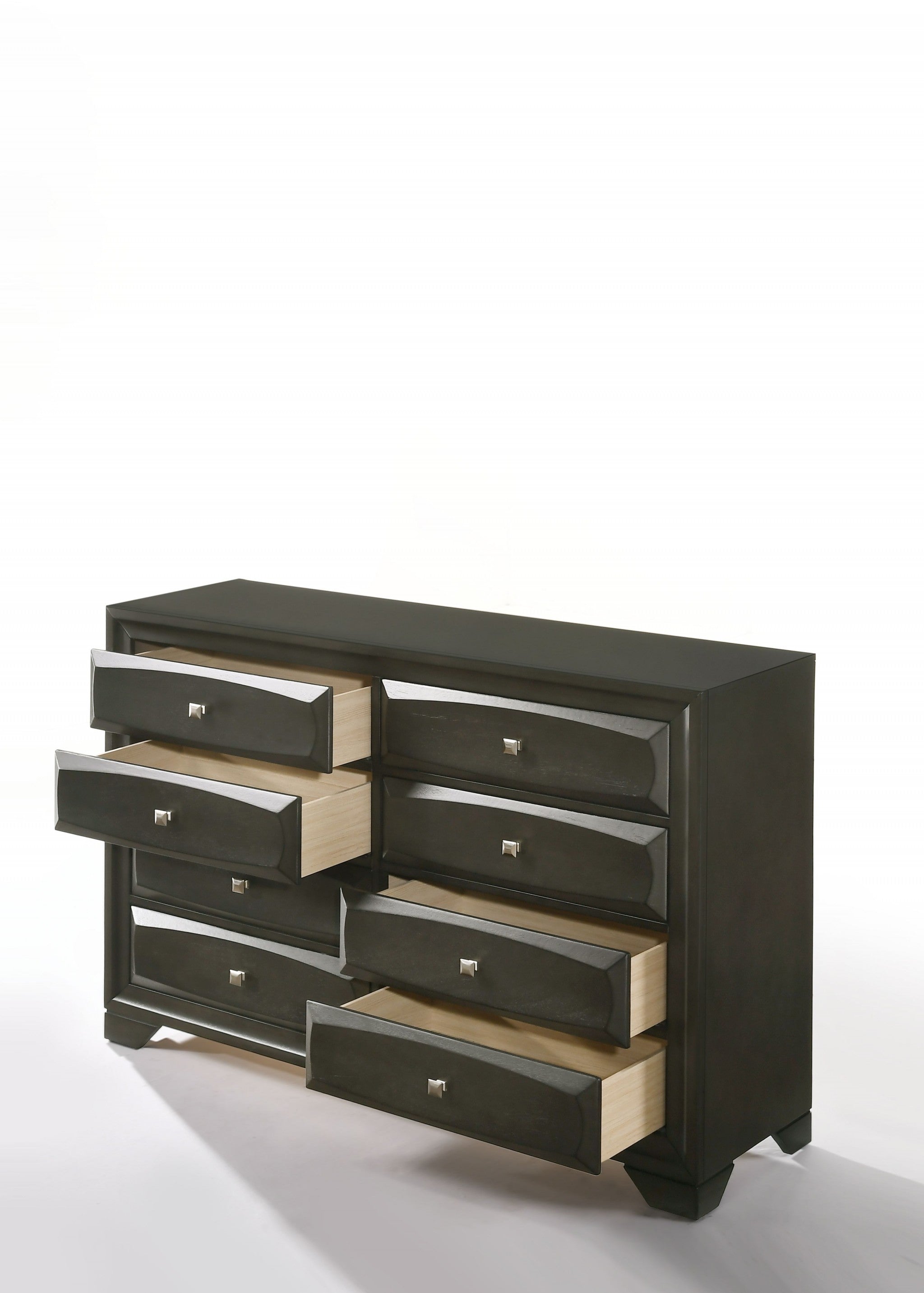 58" Gray Solid Wood Standard Dresser/Chest