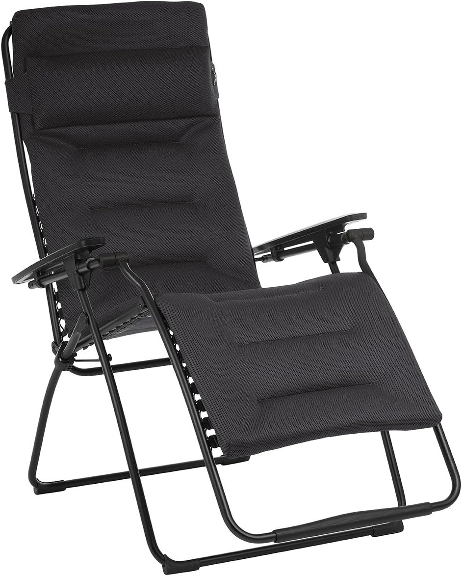 30" Black Metal Zero Gravity Chair