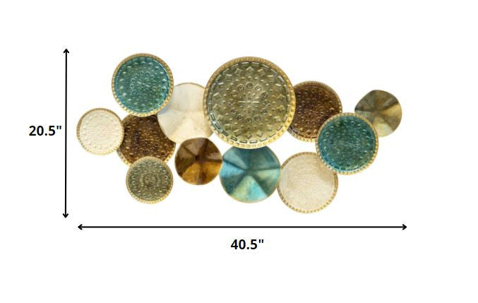 21" X 41" Gold Metal Circle