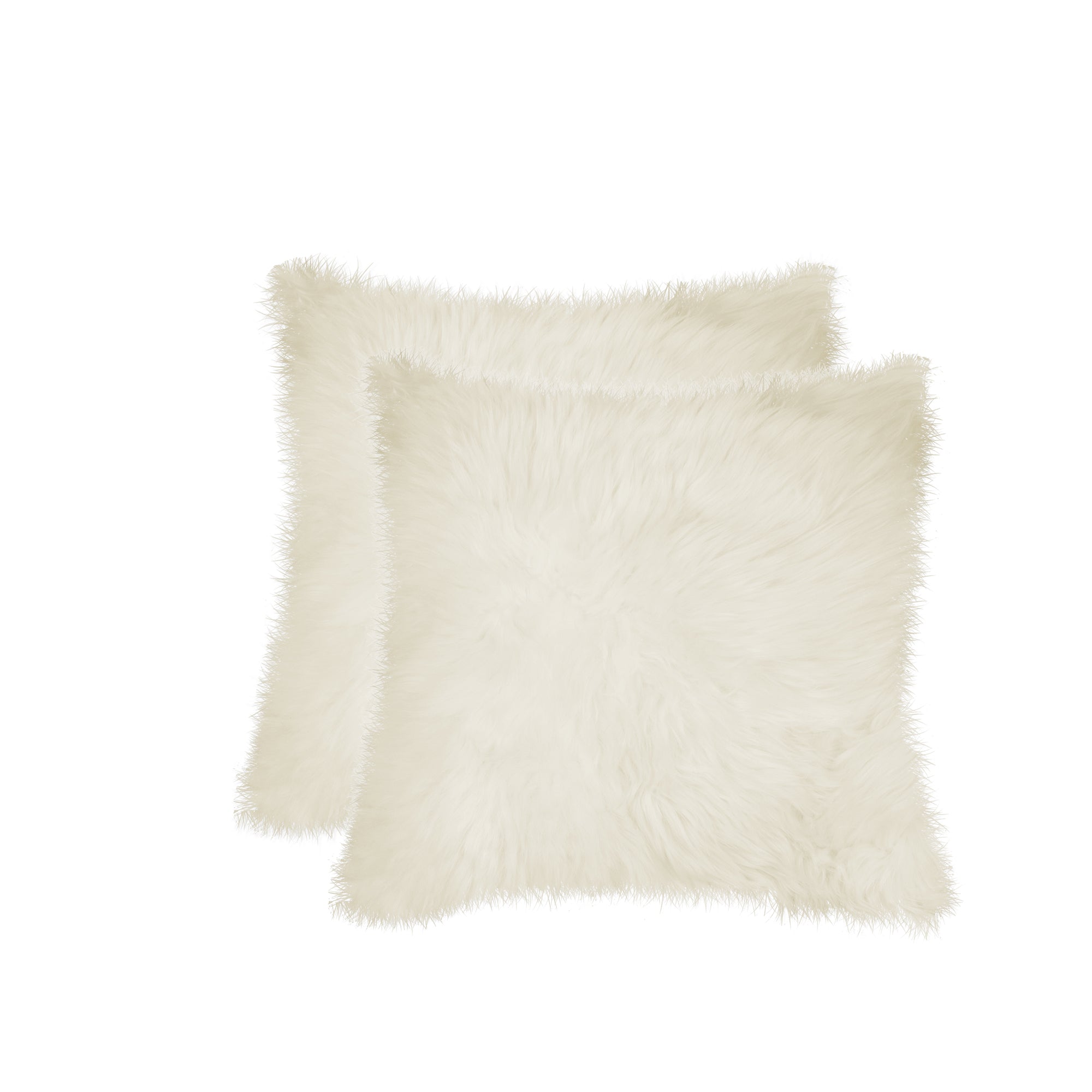 Set of Two 18" Natural Cowhide Throw Pillow