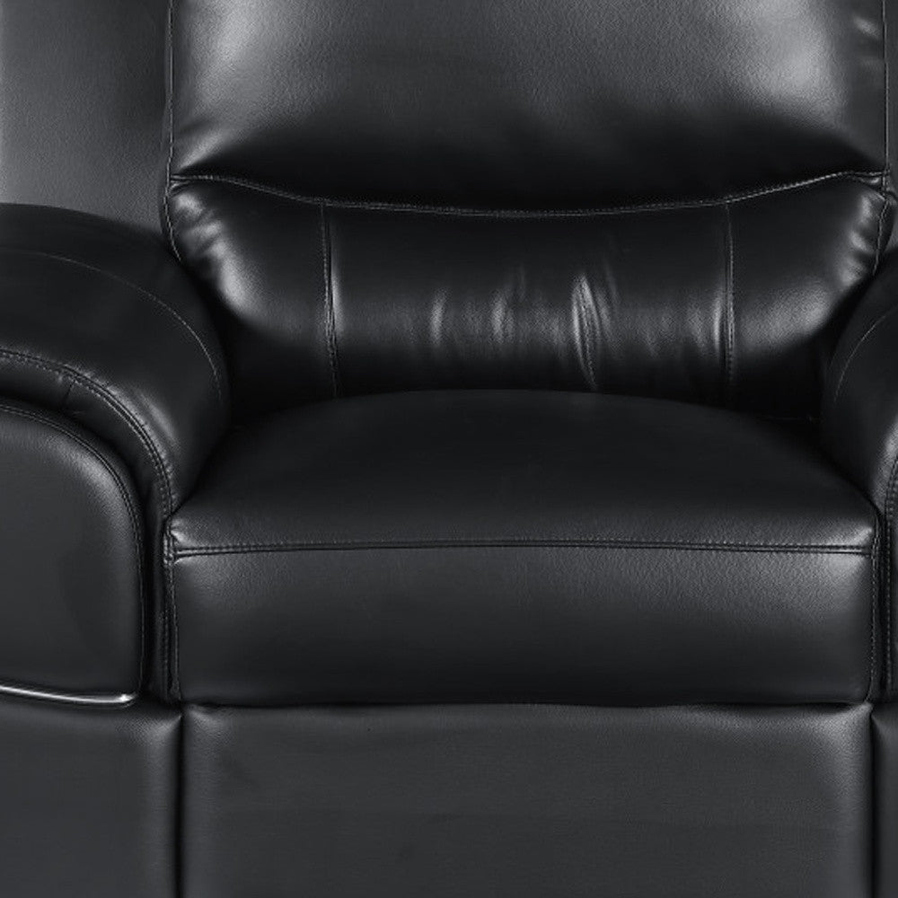 48" Gray And Silver Leather Match Club Chair